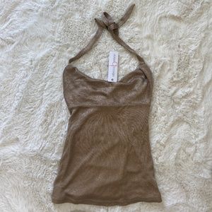 Rebecca Beeson Vintage Bronze Halter top
